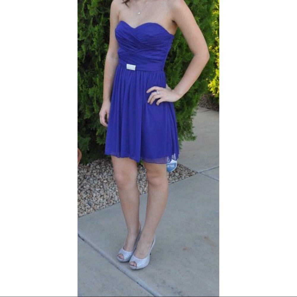 Strapless Purple Cocktail Dress